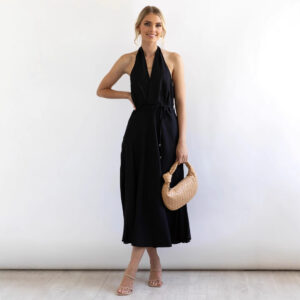 Women's New Halterneck Sexy Backless Dress