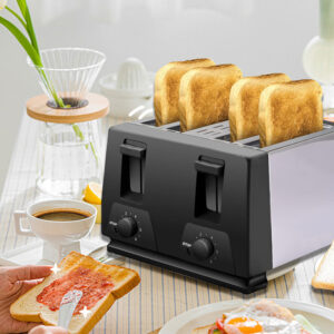 4 Slice Toaster Bread Maker Variable Defrost Reheat Extra Wide Slot UK
