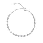 A Luxurious And Fashionable Minimalist Jewelry Bracelet Featuring Top-quality Moissanite, Made Of S925 Silver Electroplated With Platinum.