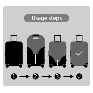 Luggage Protection Cover With Printed Travel Dust Cover