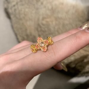 Trendy Ins Purple Enamel Butterfly Ring, Delicate Light Luxury Look, Universal Non-tarnish Jewellery