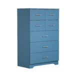 Wooden 7-Drawer Storage Cabinet With Built-In Outlet Durable Organizer For Bedroom, Living Room, And Office