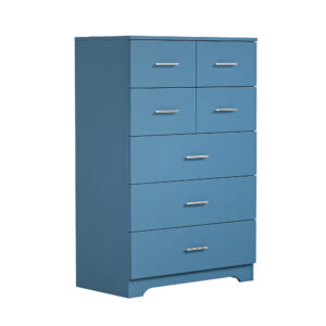Wooden 7-Drawer Storage Cabinet With Built-In Outlet Durable Organizer For Bedroom, Living Room, And Office