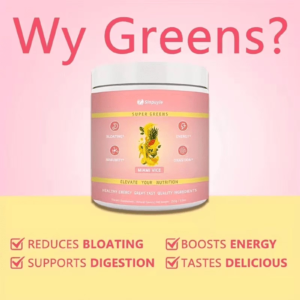 Super Greens Powder Miami Vice Flavor 255g Natural Daily Greens Supplement Supports Energy Digestion Immunity Bloating Relief