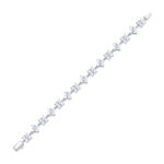 A Luxurious And Fashionable Minimalist Jewelry Bracelet Featuring Top-quality Moissanite, Made Of S925 Silver Electroplated With Platinum.