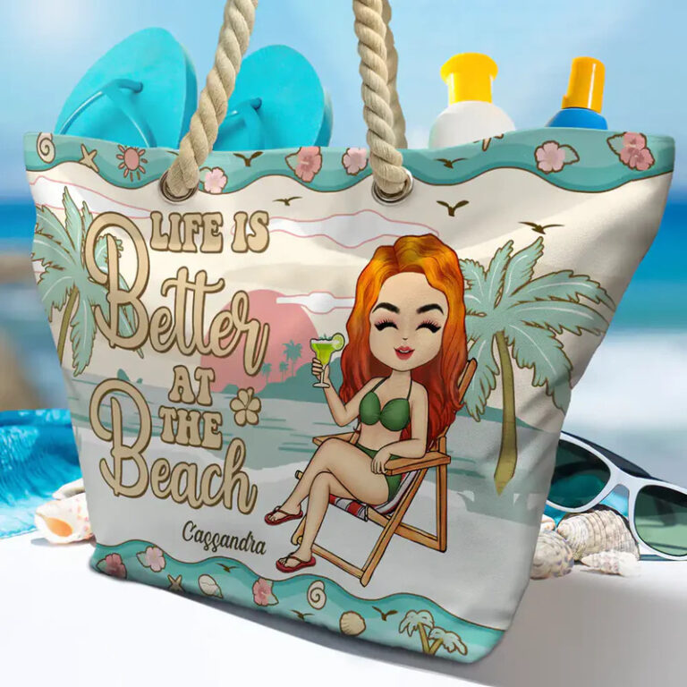 Cartoon Beach Leisure Shoulder Bag Printed
