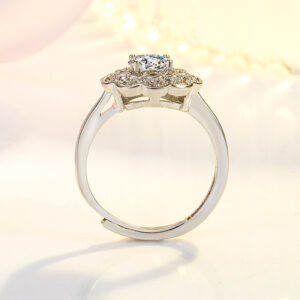 Double Layer Floral Plum Blossom Ring