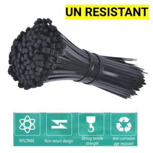 Cable Ties Zip Ties Nylon UV Stabilised 1 0 0 0pc Bulk Black Cable Tie 150mm X 2.5mm Pack