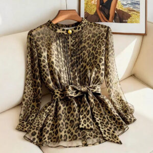 Loose-fit Chic Chiffon Blouse For Women