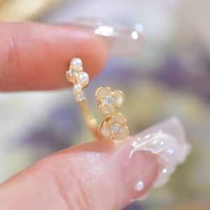 Trendy Ins Purple Enamel Butterfly Ring, Delicate Light Luxury Look, Universal Non-tarnish Jewellery