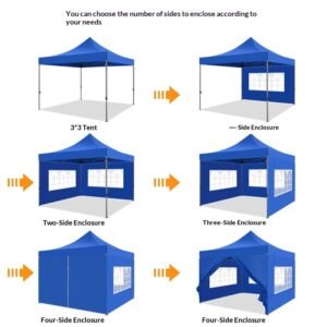 Outdoor 4-Point Folding Tent For Sun And Rain Protection