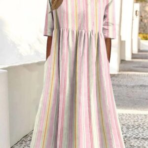 Fashionable Abstract Geometric Mid-Waist 3D Printed Dress