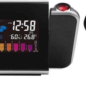 Smart Alarm Clock Digital LED Projector Temperature Time Projection LCD Display