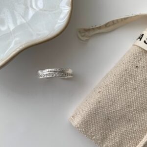 Sweet Double Layer Plain Band Ring For Women, Minimalist Cool Style, INS Fashion, Zircon Adjustable Index Finger Ring