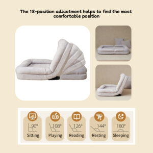 Convertible Fold-Out Double Sofa Bed