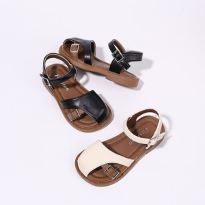 2026 Summer Korean Style Half Closed Toe Girls Sandals, Forest Princess Style Casual Roman Shoes For Kids Baby Fashion Footwear