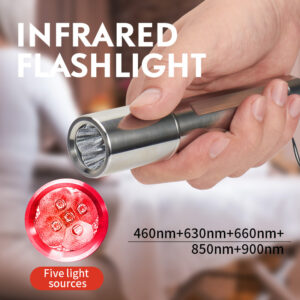 Type-C Rechargeable Portable Dimmable Far-infrared Light Therapy Flashlight