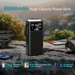 120W Portable Power Bank Large Capacity External Battery Fast Charging
