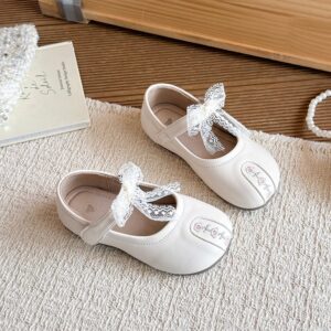 Western Style Leather Shoes, Retro Lace Mary Jane Shoes, Soft Soled Princess Single Shoes