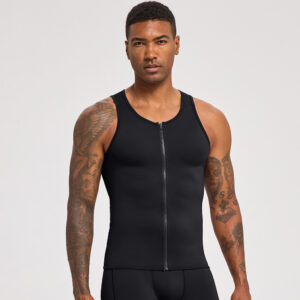 Form-fitting Fitness Top With A Zipper Sports Tank Top