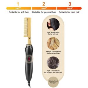 Press Comb Hot Comb Professional Hair Hot Comb Straightener Electric Hot Comb