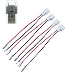 Car Door Speaker Harness For 2001-2006 Mini Cooper R50 R53, 1992-2000 Hyundai Elantra, 2006-2007 Sequoia, 1992-1996 Mintsubishi Montero Install Audio Wiring Connector Adapter 1 Pair