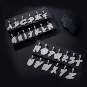 Fashion Shape 26 Letters -P Set With Top Moissanite Luxury Fashion Jewelry Silver Necklace Pendant, Using S925 Silver Electroplated Platinum Material.