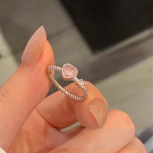 Summer Zircon Couple Rings, Natural Color Gems, Cold Style Light Luxury Adjustable Finger Ring