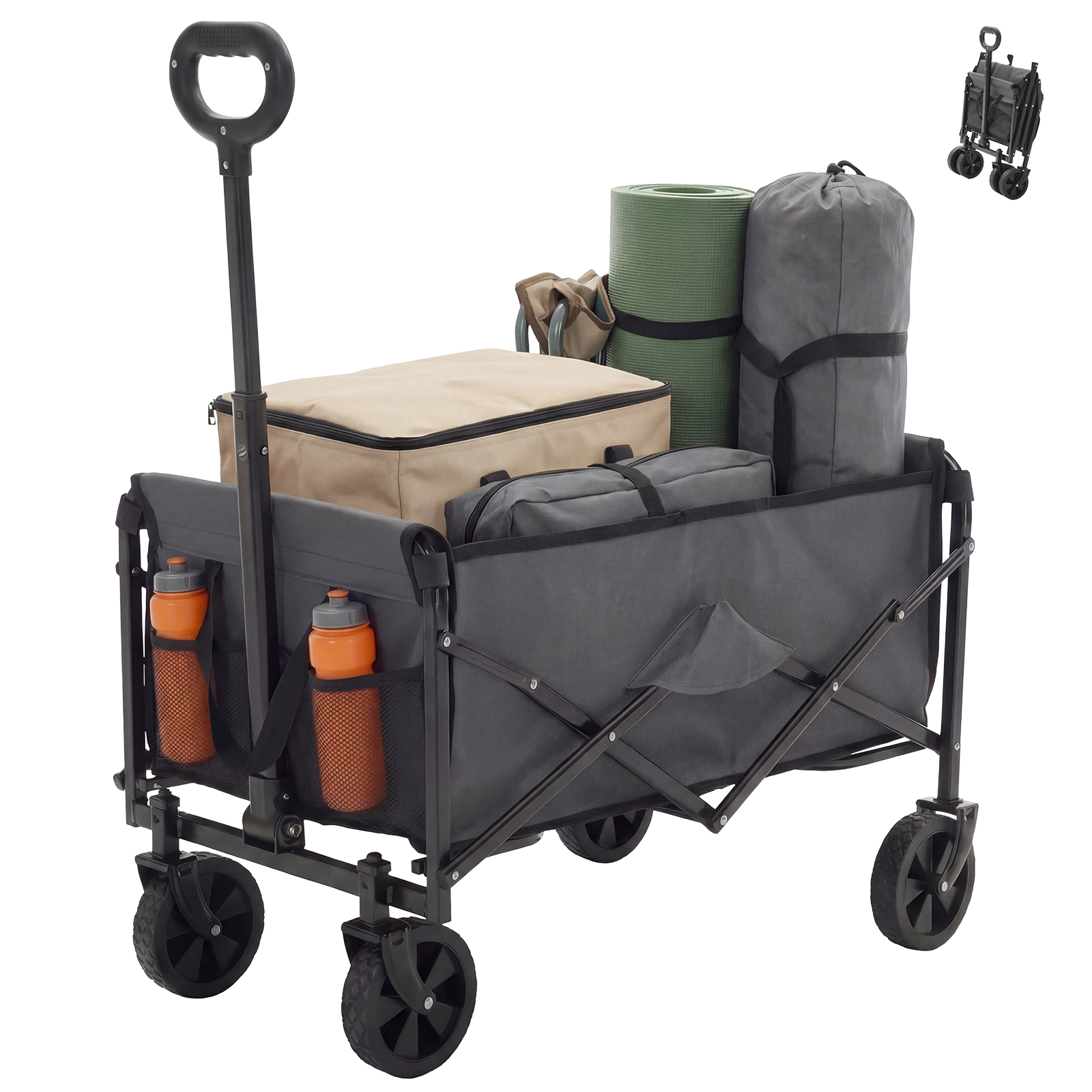 Foldable Trolley, With Wheels, Foldable, Large Capacity, 330 Pounds, Multi-functional Trolley, Heavy-duty Design, With Elastic Handles - Image 19