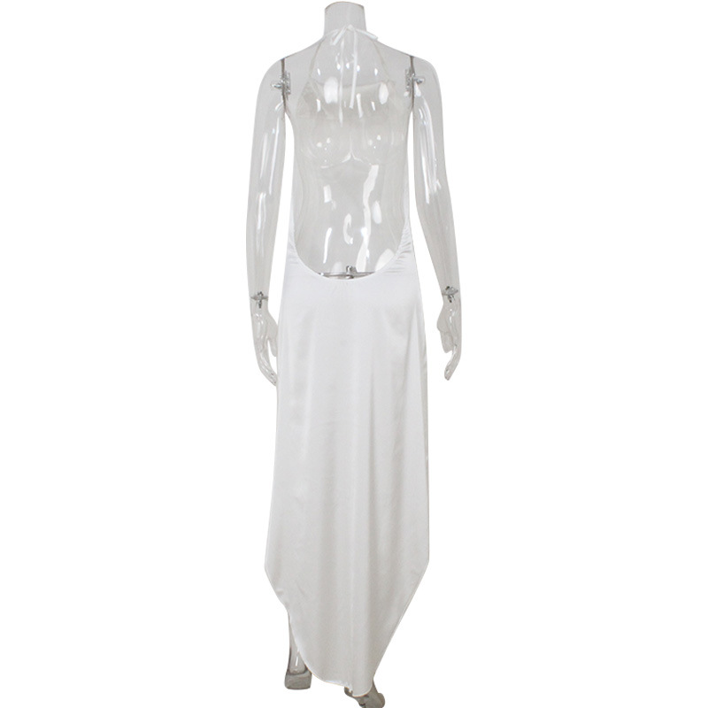 European And American Spring New Elegant Womens Dress Longer In The Front