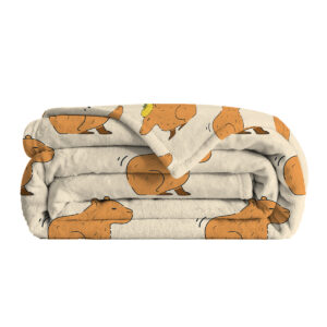 Capybara Blanket, Soft Flannel Throw For Kids Boys Girls, Cute Animal Plush Gift For Birthday, Cozy Kawaii Stuff Decor For Room Couch Sofa