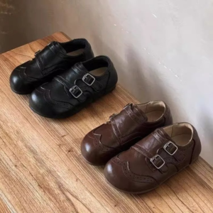 2026 Spring New Kids Leather Loafers, British Style Soft Sole Casual Shoes, Toddler Walking Shoes For Boys & Girls