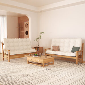 8 Inch Floor Mattress Futon Mattress Sleeping Pad Foldable Roll Up Mat, Sofa Couch Bed, Full Size