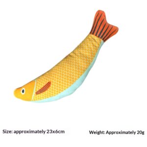 New Pet Cat Toy Jute Fish For Self-Entertainment And Stress Relief Squeaky Durable And Realistic Cat Toy