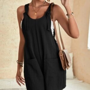 Women's Casual Fashion Solid Color Camisole Jumpsuit