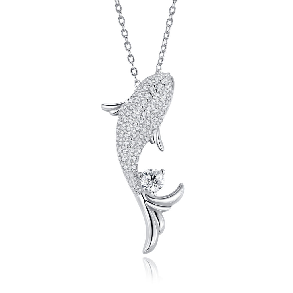 A Luxurious And Fashionable Minimalist Jewelry Pendant Necklace Set With Top-quality Moissanite, Made Of S925 Silver Electroplated With Platinum.