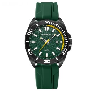 Calendar Leisure Waterproof Circular Silicone Tape Watch