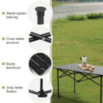 120cm Portable Carbon Steel Camping Table Outdoor Folding Camping Table Portable Ultralight Camping Table Roll-Up Camping Table Folding