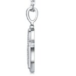 A Luxurious And Fashionable Minimalist Jewelry Pendant Necklace Set With Top-quality Moissanite, Made Of S925 Silver Electroplated With Platinum.