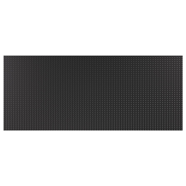 Thickened Diamond 4 Ft. X 10 Ft. Black PVC Garage Flooring Rolls 40 Sq. Ft.