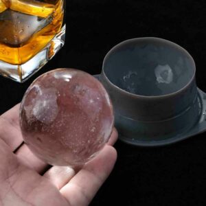 2pcs Silicone Ice Ball Mold Sphere Cube Maker Mould Jelly Whiskey Cocktail 1AU Gray