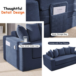 76IN Folding Convertible Sofa Bed