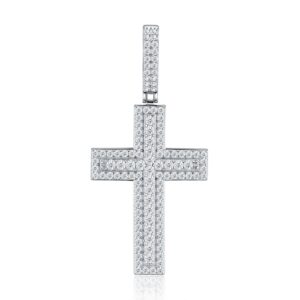 A Luxurious And Fashionable Minimalist Jewelry Pendant Necklace Set With Top-quality Moissanite, Made Of S925 Silver Electroplated With Platinum.