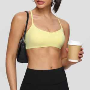 Adjustable-Strap Shock-Proof Running Fitness And Yoga Bra