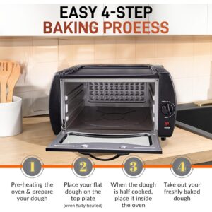 2100W Mini Oven Chapati Roti Lahmacun Manakish Pizza Naan Bread Maker UK