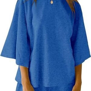 Women's Elastic-Waist Shorts Fashionable Casual Set