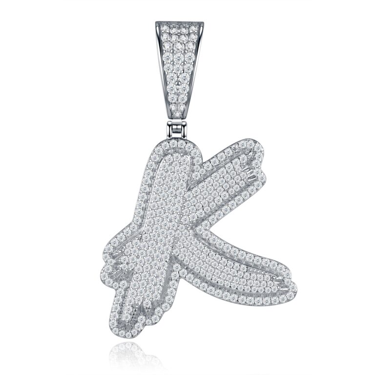Fashion Style 26 Letters – K Set With Top Quality Morganite, Luxurious And Fashionable Minimalist Trend Jewelry Silver Pendant Necklace, Made Of S925 Silver Electroplated With Platinum.
