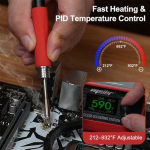 MELLIF DUAL POWER SOLDERING IRON STATION, RED