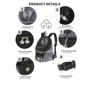 NEW Pet Dog Carrier Puppy Travel Mesh Backpack Front Travel Portable Breathable Bag