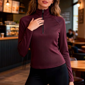 Elegant Slim-Fit Base Layer Knit Top For Women